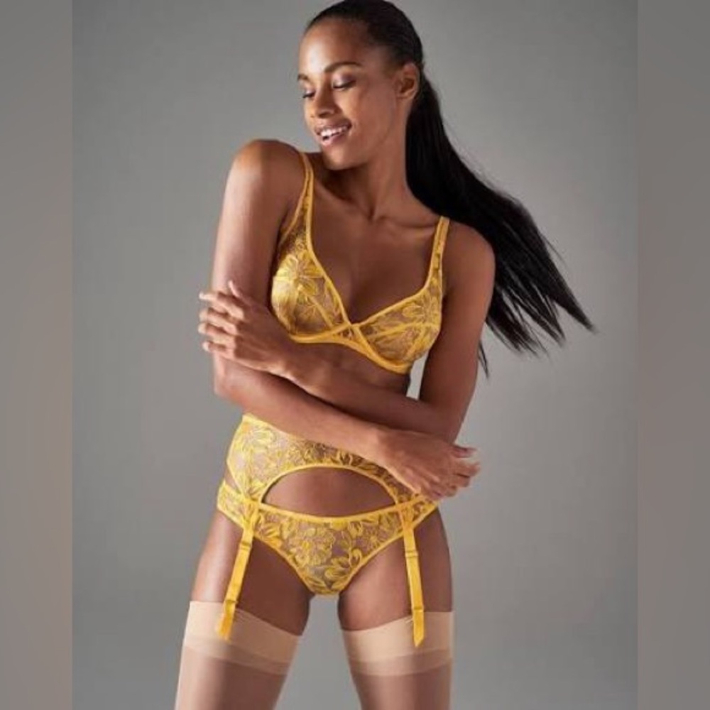Yellow Lace Lingerie Set Myla London Columbia Road